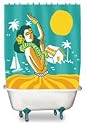 Hula Girl Tiki Shower Curtain