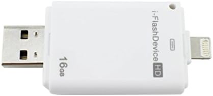 Unismart® New 16gb 8pin to USB 2.0 I-flashdrive Iflashdevice Dual Storage for Iphone 6 4.7"/iphone 6 Plus 5.5"/iphone 5s 5c 5 4s/ipad Air/ Ipad Air 2/ipad 4/ipad Air 2/ipad Mini/ipad Mini 2 (Iflashdrive 16gb)