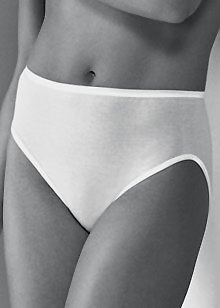 Hanro Women's Fine Rib Cotton High Cut Brief