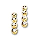 14k AA Diamond Journey Earring