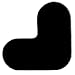 InSite Solutions IN-40-256I PVC Corner Marker Tape, 7-1/2" Length x 7-1/2" Height, Black