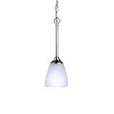 Kichler Lighting 3345NI Ansonia Light Mini Pendant, Brushed Nickel with Satin-Etched Glass