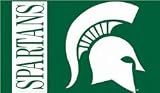 Michigan State Spartans - Car Flag W/Wall Brackett Set of 2