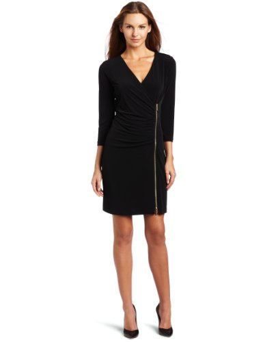 Calvin Klein Women's Exposed Zipper Front Dress