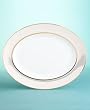 Martha Stewart Collection with Wedgwood "Ribbon Stripe" Platter in Gold, 13.75"