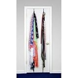 Scarf and Belt Rack - 18 (Black) (80"H x 1"W x 0.2"D)