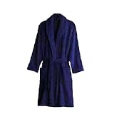 450 GSM Plain NAVY BLUE 100% Cotton Terry Towelling Bathrobe - Free Size