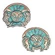 Copper masks, 'Cat God' (pair) Copper masks, 'Cat God' (pair)