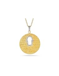 I. Reiss 14K Gold Good Luck Pendant, Set with Diamonds.