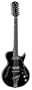 Luna Athena 12-String Semi Hollowbody Electric Guitar - Black