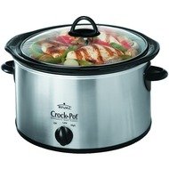 Rival 3040BC Slow Cooker 4 Quart, Black and Chrome