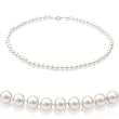 'Olive n Figs' Crystal Pearl Necklace - MADE WITH SWAROVSKI ELEMENTS - White (6mm)