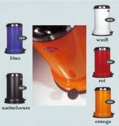 Abfallbehälter Baseboy 15 Liter in orange mit Edelstahldeckel von Wesco