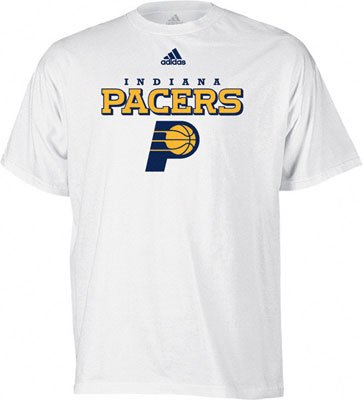 Indiana Pacers Adidas WHITE True T-Shirt (Large )