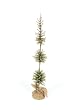 Pack of 2 Green Potted Pine Twig Ball Artificial Topiary Christmas Trees 4'