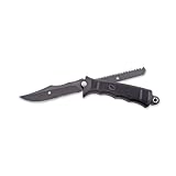 SOG Specialty Knives & Tools FX21N-CP Revolver Seal Knife with a Double Tooth Saw and Part-Serrated 4.75-Inch Blade and GRN Handle, Black TiNi Finish
