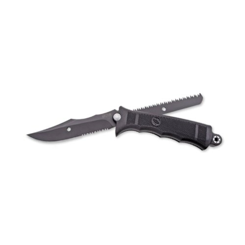 SOG Specialty Knives & Tools FX21N-CP Revolver Seal Knife with a Double Tooth Saw and Part-Serrated 4.75-Inch Blade and GRN Handle, Black TiNi Finish SOG Specialty Knives & Tools FX21N-CP Revolver Seal Knife with a Double Tooth Saw and Part-Serrated 4.75-Inch Blade and GRN Handle, Black TiNi Finish