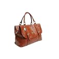 Brown tan leather satchel or business bag from Smith & Canova'