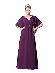 V-neck Mother-of-the-Bride Dress 