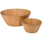 Hand shaped, this solid bamboo small bowl is perfect for individual helpings of salad, chili, or even ice cream. The gorgeous vertical grain truly showcases the beauty of bamboo. Sleek design and quality craftsmanship is what separates bambu from the rest. Pair with our matching Salad bowl. We recommend our Bamboo Goo to keep your salad bowl lookin...