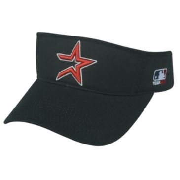 MLB ADULT Houston ASTROS Home BLACK VISOR Adjustable Velcro TWILL