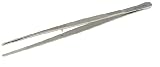 Grobet Forceps - Retrieving Straight Point 10 Long, Nickel Plated Steel (Pack of 1)