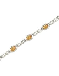 14kt Yellow Gold Oval Citrine Bracelet.