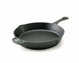 Emeril by All-Clad E9640764 Pre-Seasoned Cast-Iron 12-Inch Skillet Cookware, Black
