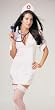 Sexy 3Pc Proper Nurse Uniform Halloween Costume