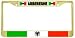 Arbereshe Albanian Italian Flag Gold Tone Metal License Plate Frame Holder