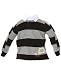 Jackson Clay Black and Grey Stripped L/S Rugby Polo Shirt