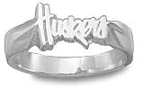 Nebraska Cornhuskers Solid Sterling Silver ''HUSKERS'' Ring Size 7