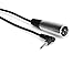Hosa XVM-305M Camcorder Microphone Cable, Right-angle 3.5 mm TS to XLR3M, 5 ft