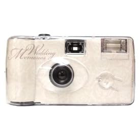 Cream Rose Disposable Wedding Camera - 12 Pack by 