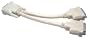Max Value - Cable separador DVI-D  (acoplamiento/2 x conectores, 0,3 m), color beige (Importado de Reino Unido)