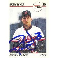 Ritchie Lewis, Rochester Red Wings - Orioles Affiliate, 1992 Skybox Pre Rookie Autographed Card