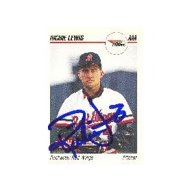 Ritchie Lewis, Rochester Red Wings - Orioles Affiliate, 1992 Skybox Pre Rookie Autographed Card