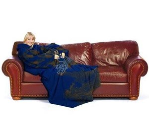 Kansas City Royals Comfy Throw Blanket With Sleeves - Smoke Design (Quantity of 1)