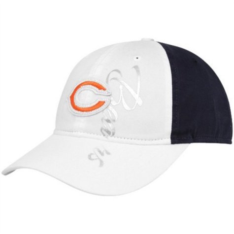 Reebok Chicago Bears Ladies White-Navy Blue Slouch Adjustable Hat