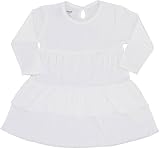 T-shirt ruffle t-dress- white 100% pima cotton