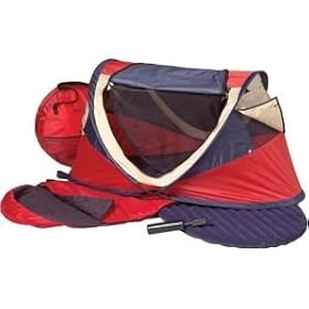 Click here to buy Kidco PeaPod Plus Indoor Outdoor Travel Bed - Red by KidCo.