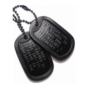 Black Military Dog Tags