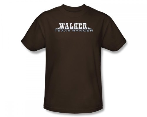 Walker Texas Ranger - Walker Logo Slim Fit Adult T-Shirt In Coffee, Size: Medium, Color: Coffee