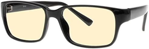 Computer Glasses with Sheer Glare Peach Double Sided Anti Reflective Lenses - Ergonomic Plastic Frame - 54/38-197-140