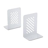 Search : o Eldon o - Premium Tall Bookends, Standard Base, 6w x 4 1/4d x 8 1/4h, Metal, Light Granite