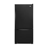 Amana ABB2224WEB 219 Cu Ft Black Freestanding Bottom Freezer Refrigerator