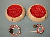 4 Red Flush Mount LED Boat Trailer Truck RV Lights by Global Parts