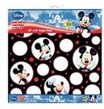 EK Success Mickey Mouse Black/White/Red Paper Pack, 10 Sheets, 2 Each/5 Textured Papers