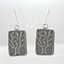 Tree of Life Rectangular Dangle Earrings in Sterling Silver, #9187
