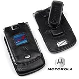 Motorola - Soft case for cellular phone - leather - Motorola RAZR V3